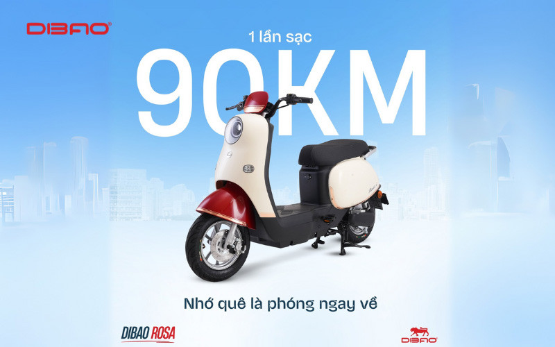 Dibao Rosa là một trong các mẫu xe máy điện tốt nhất trong phân khúc giá tầm trung